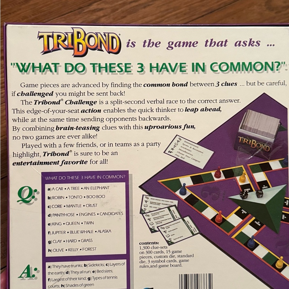 VINTAGE TriBond 1992 Family Board Game Complete With Instructions & Original Box - Picture 2 of 7